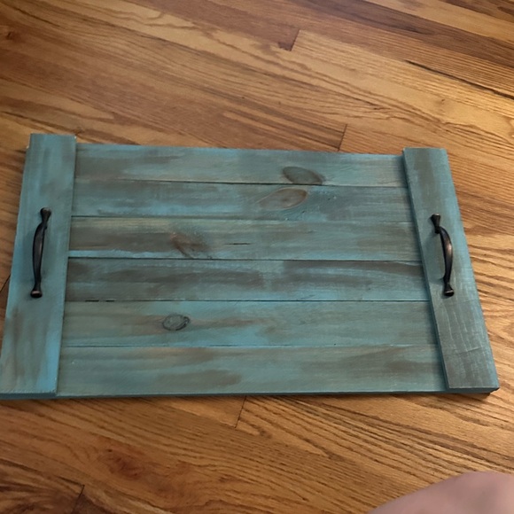 Rustic Wooden Tray with Handles - Picture 1 of 3